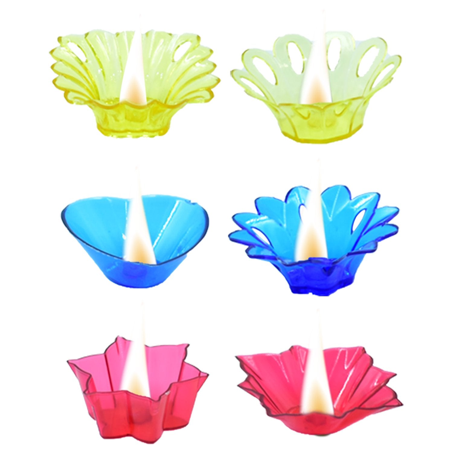 6004 Plastic Candle Cup With Multi Shape  (Multicolor) 6004 Plastic Candle Cup With Multi Shape  (Multicolor)